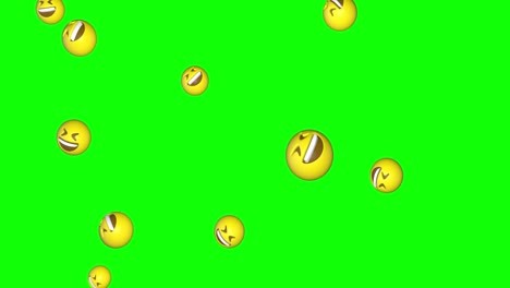 Lol-3D-Emojis-Fallen-Auf-Den-Grünen-Bildschirm